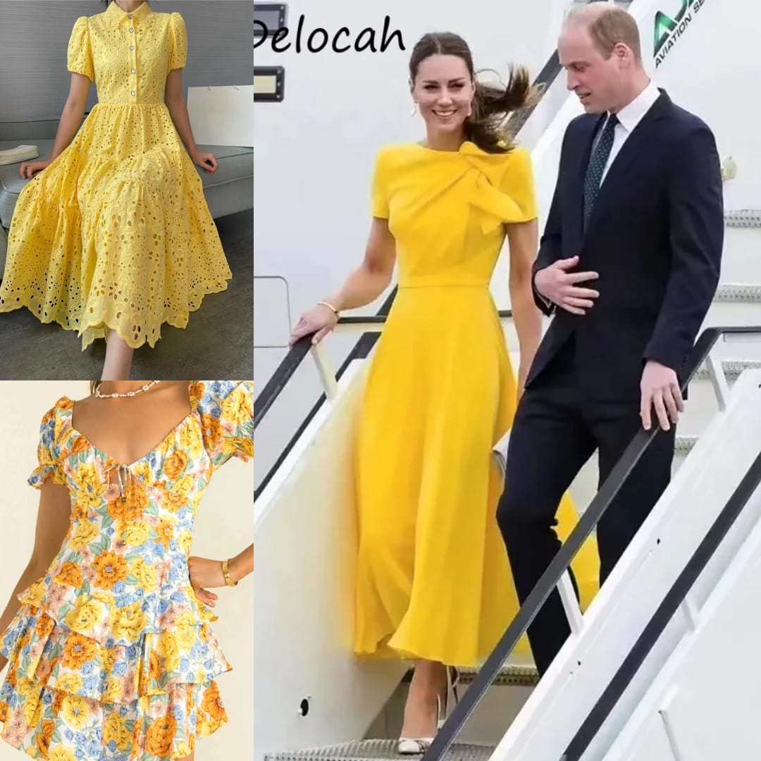 How to accessorise a yellow dress best sale