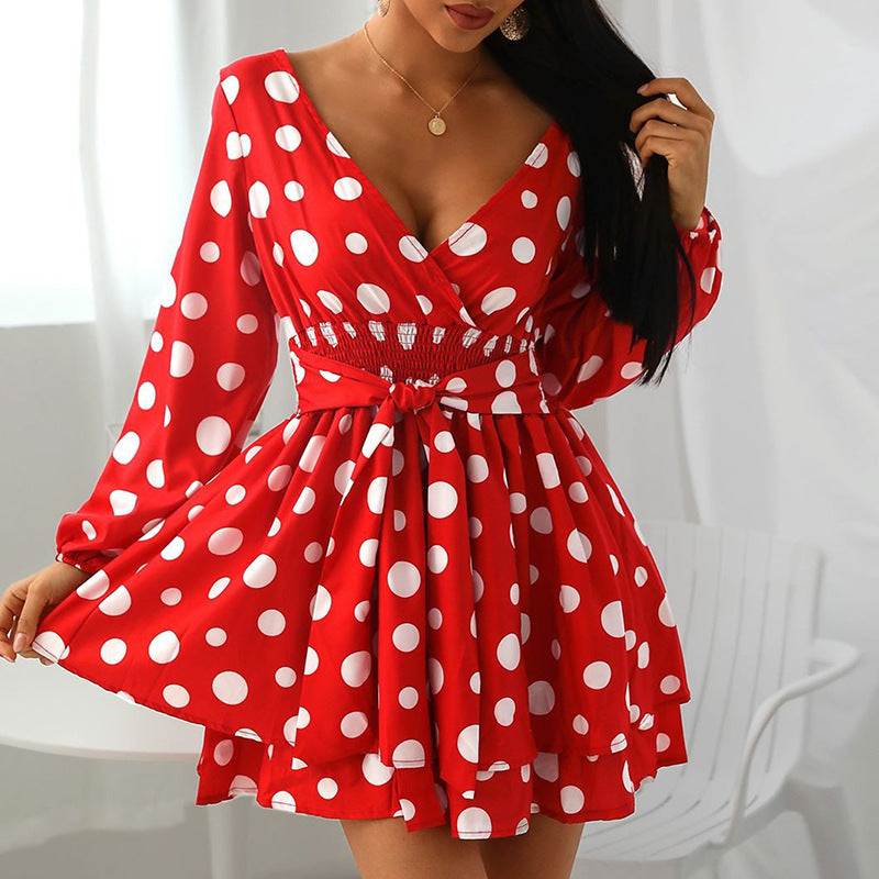 Tight polka dot top dress