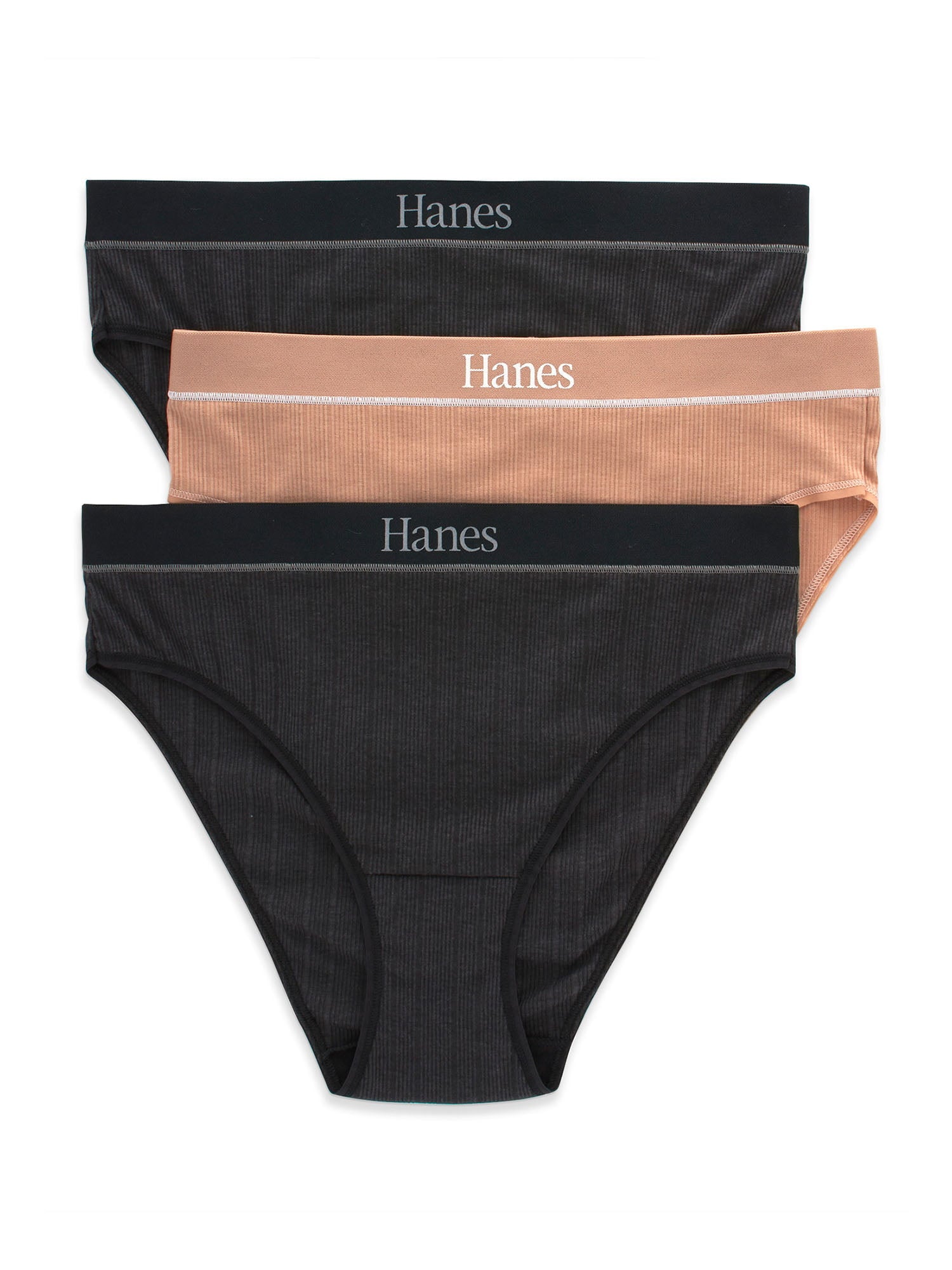 Hanes Originals Women's Thong Underwear, Breathable Cotton Stretch, 6-Pack  