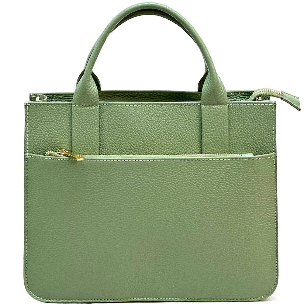 Voyage business leather bag Colour Light Green briefcase