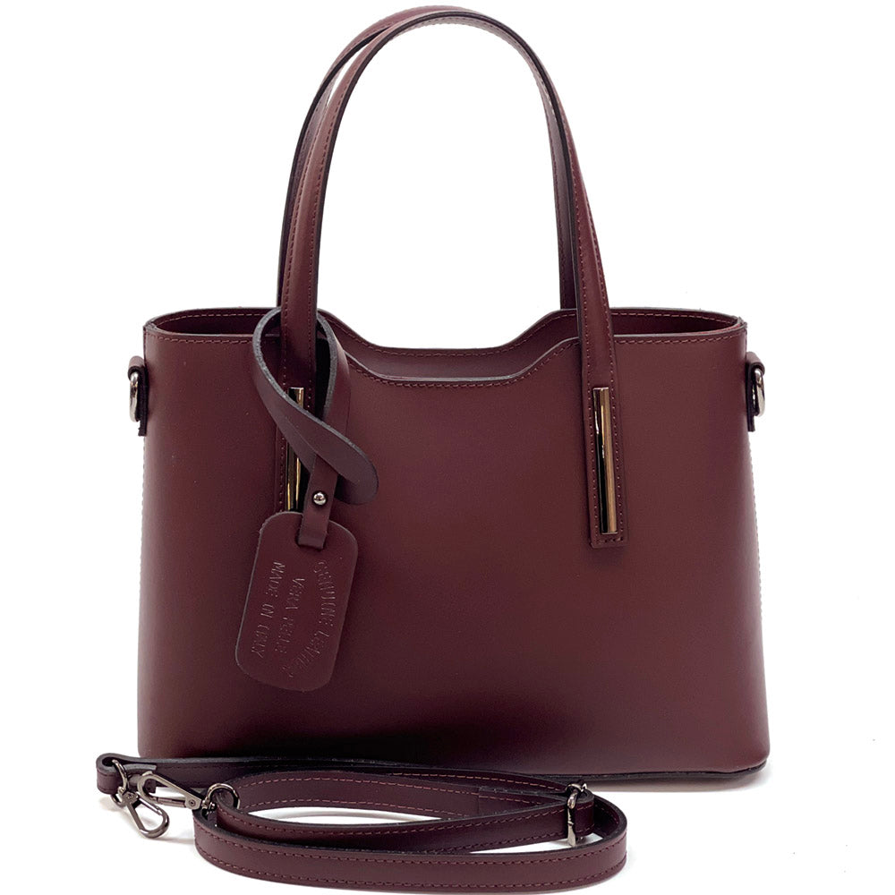 Emily leather Handbag Colour Bordeaux handbag