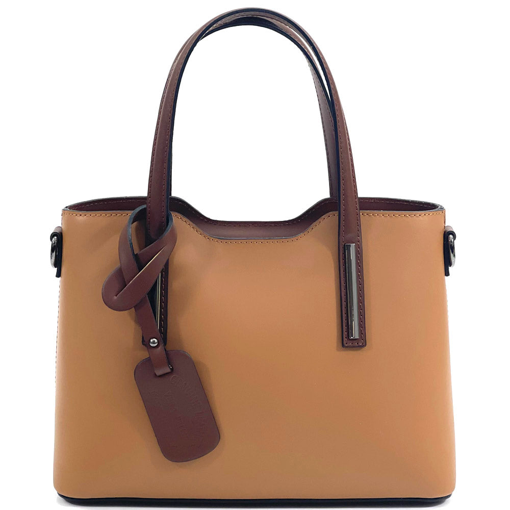 Emily leather Handbag Colour Tan Brown handbag