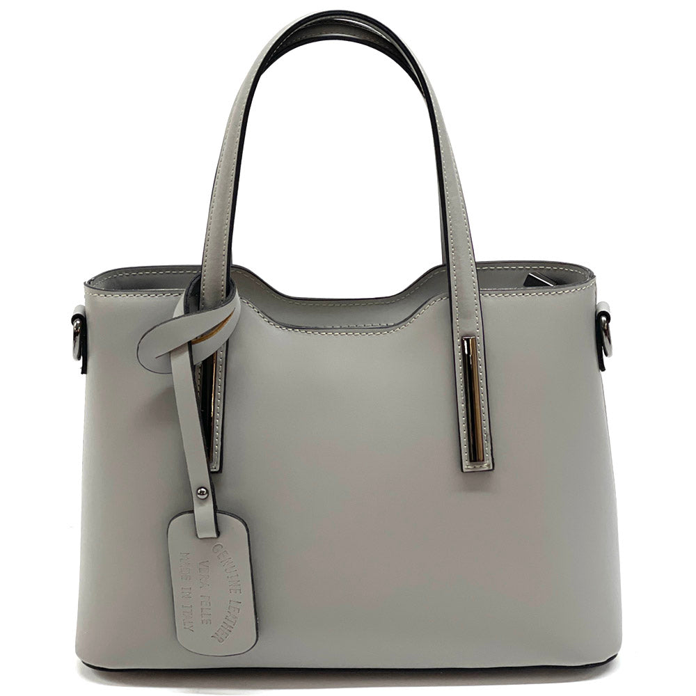 Emily leather Handbag Colour Grey handbag