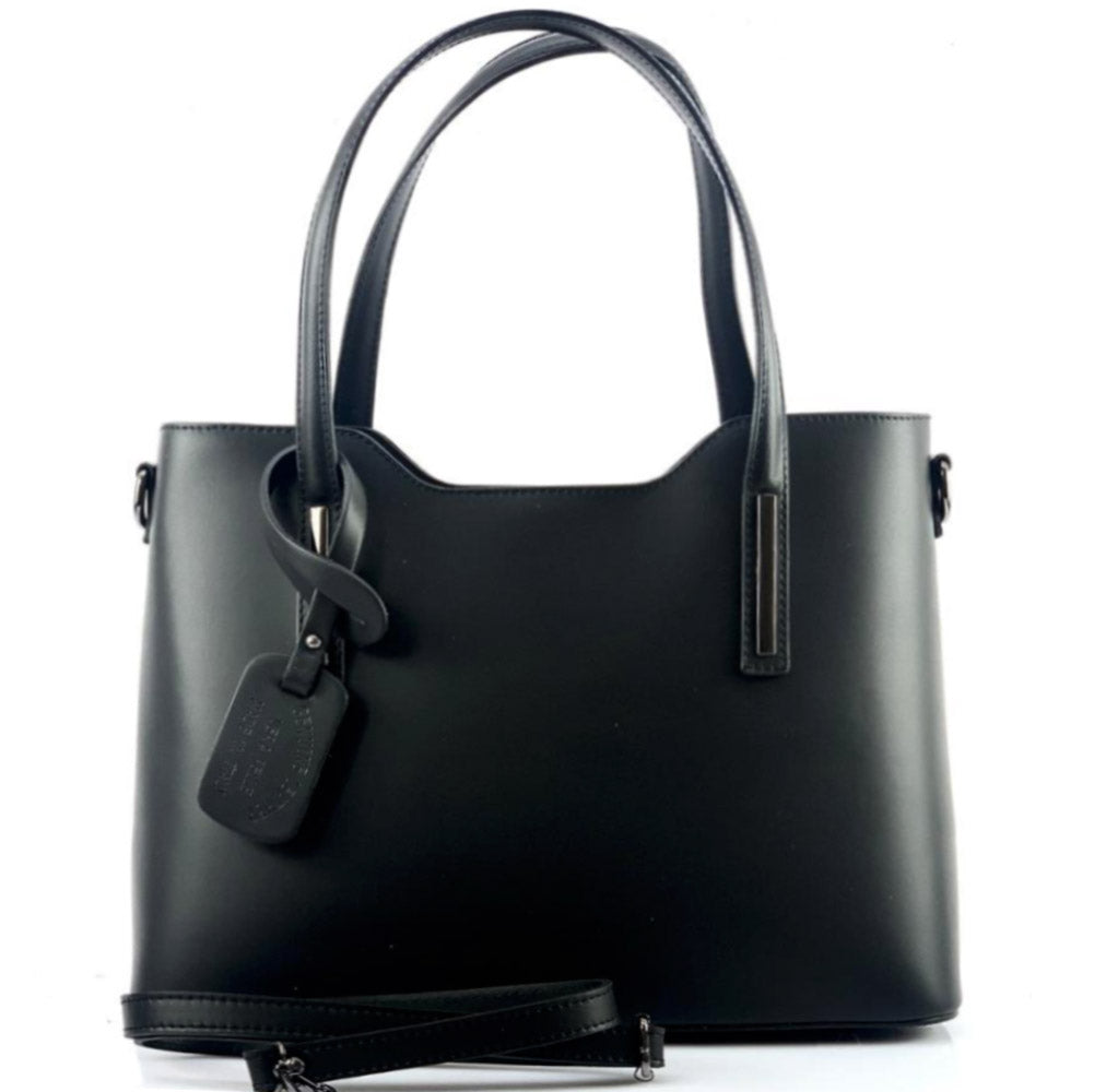 Emily leather Handbag Colour Black handbag