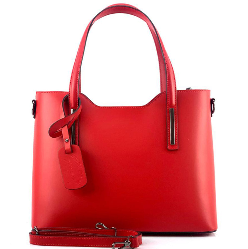 Emily leather Handbag Colour Light red handbag