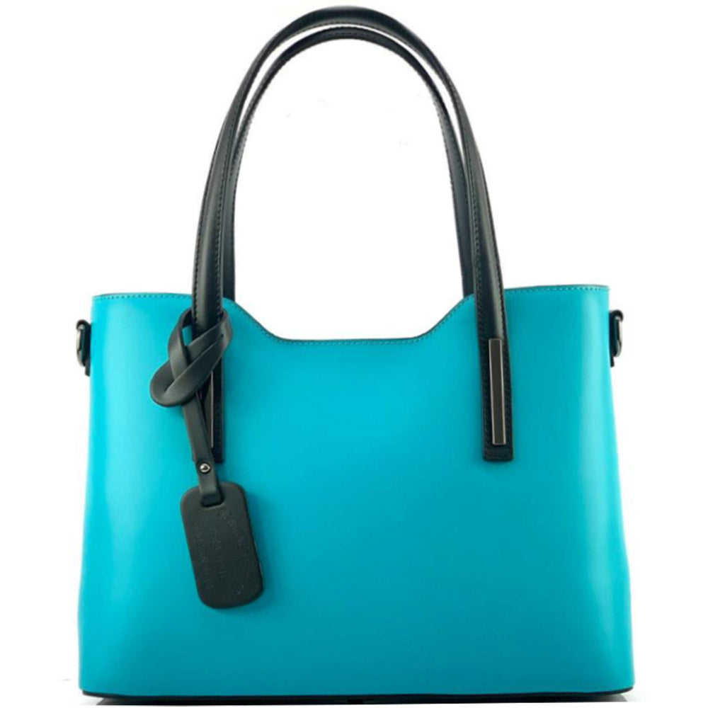 Emily leather Handbag Colour Turquoise handbag