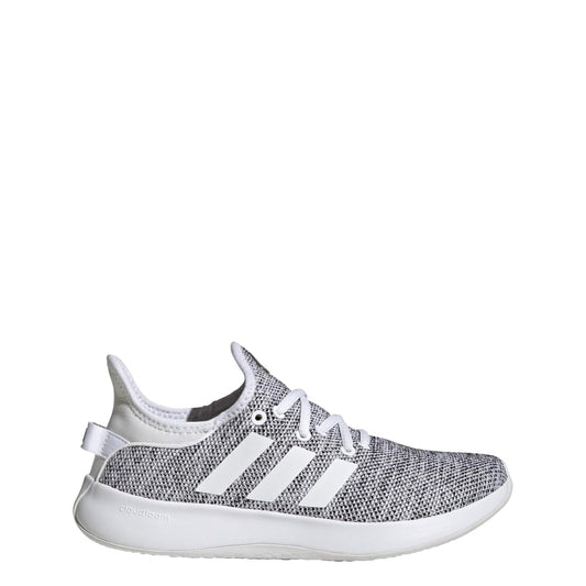 adidas Women's Cloudfoam Pure Sneaker, White/White/Black, 8 Shoes