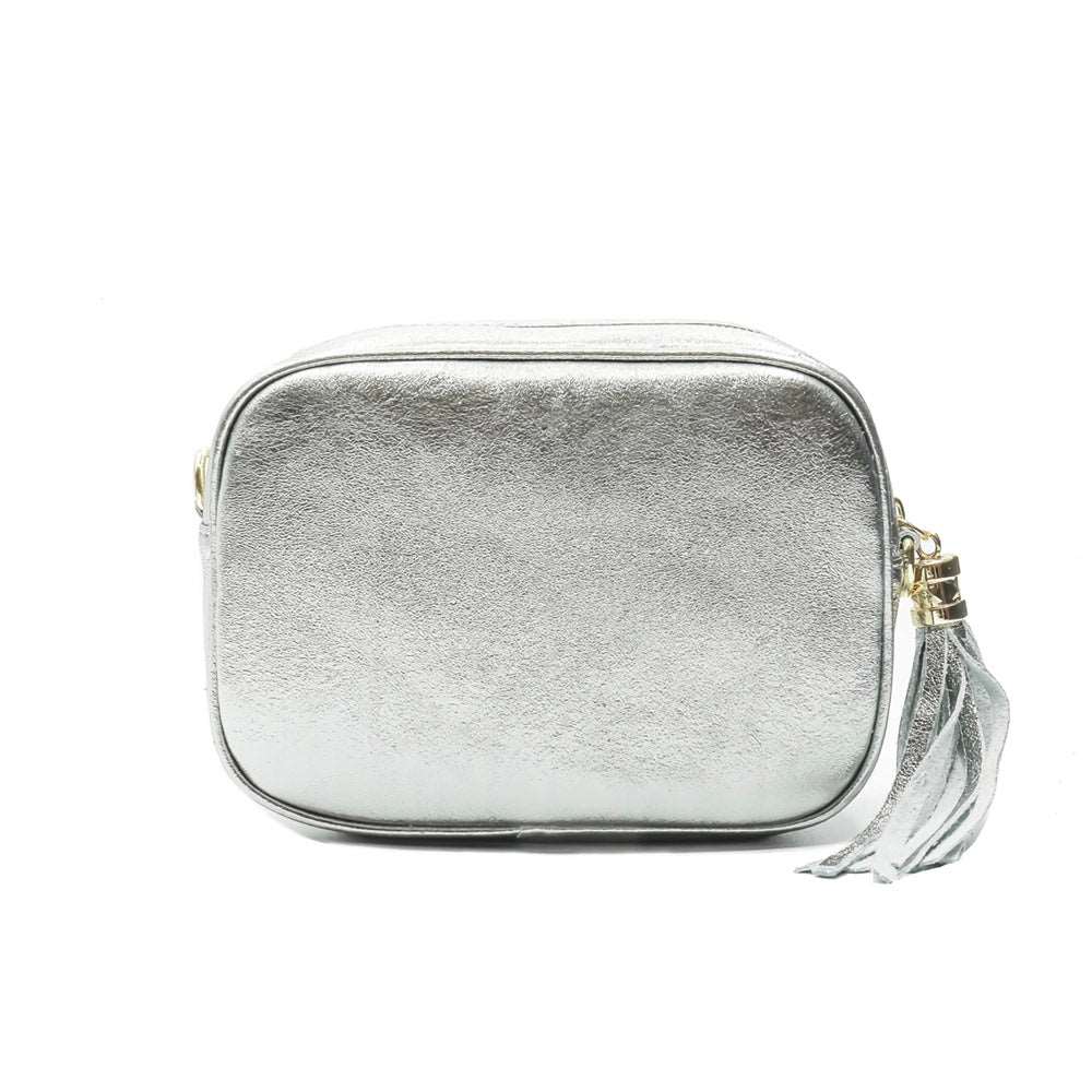 Amara leather shoulder bag Colour Silver shoulder bag