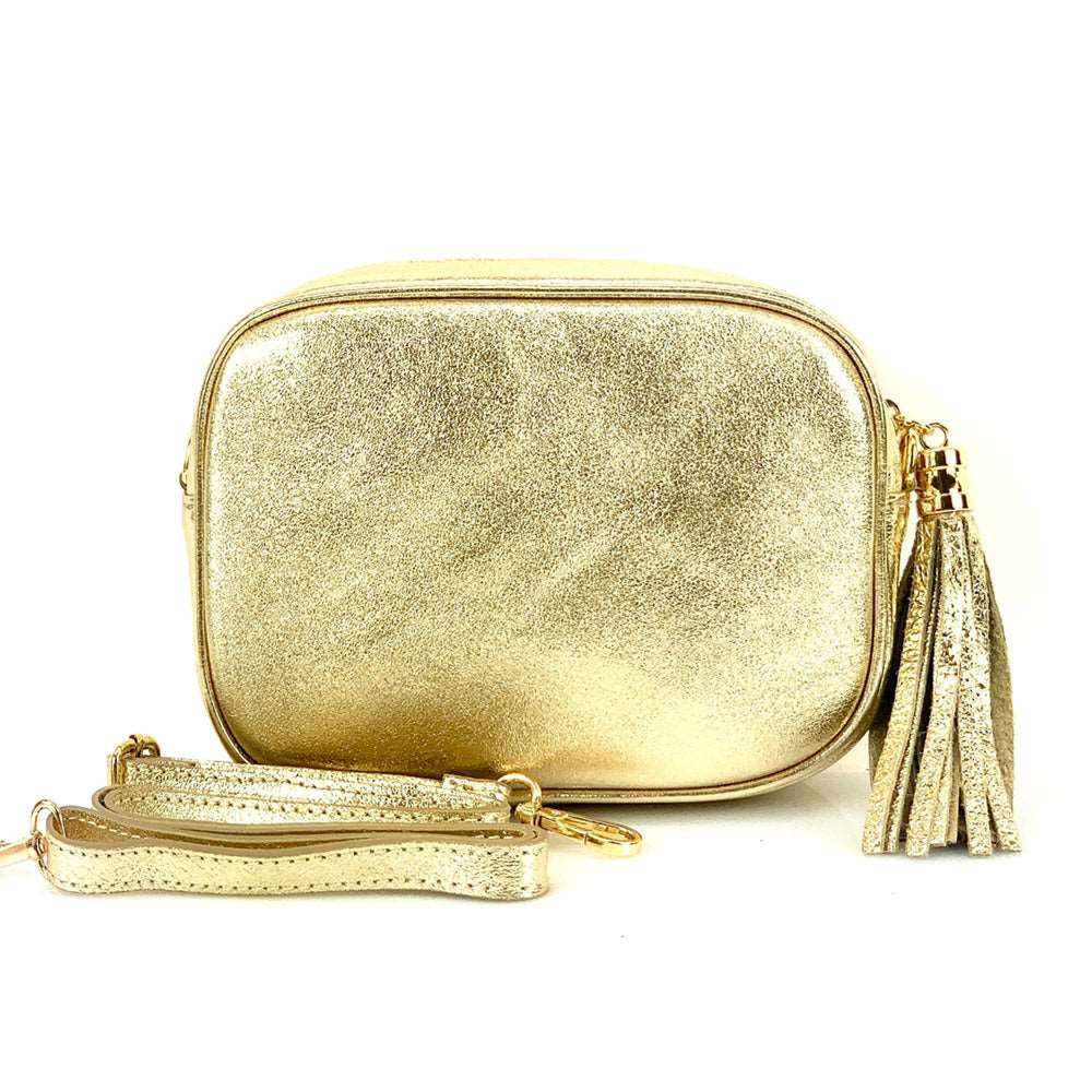 Amara leather shoulder bag Colour Golden shoulder bag