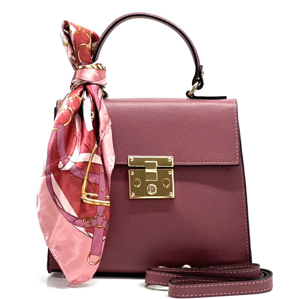 Bella Mini Tote small leather handbag Colour Antique pink handbag