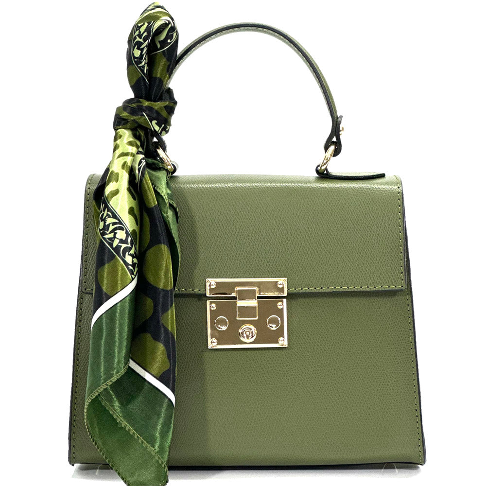 Bella Mini Tote small leather handbag Colour Dark green handbag