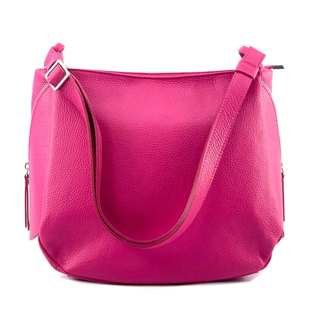 Beatrice leather Handbag Colour Fuchsia handbag