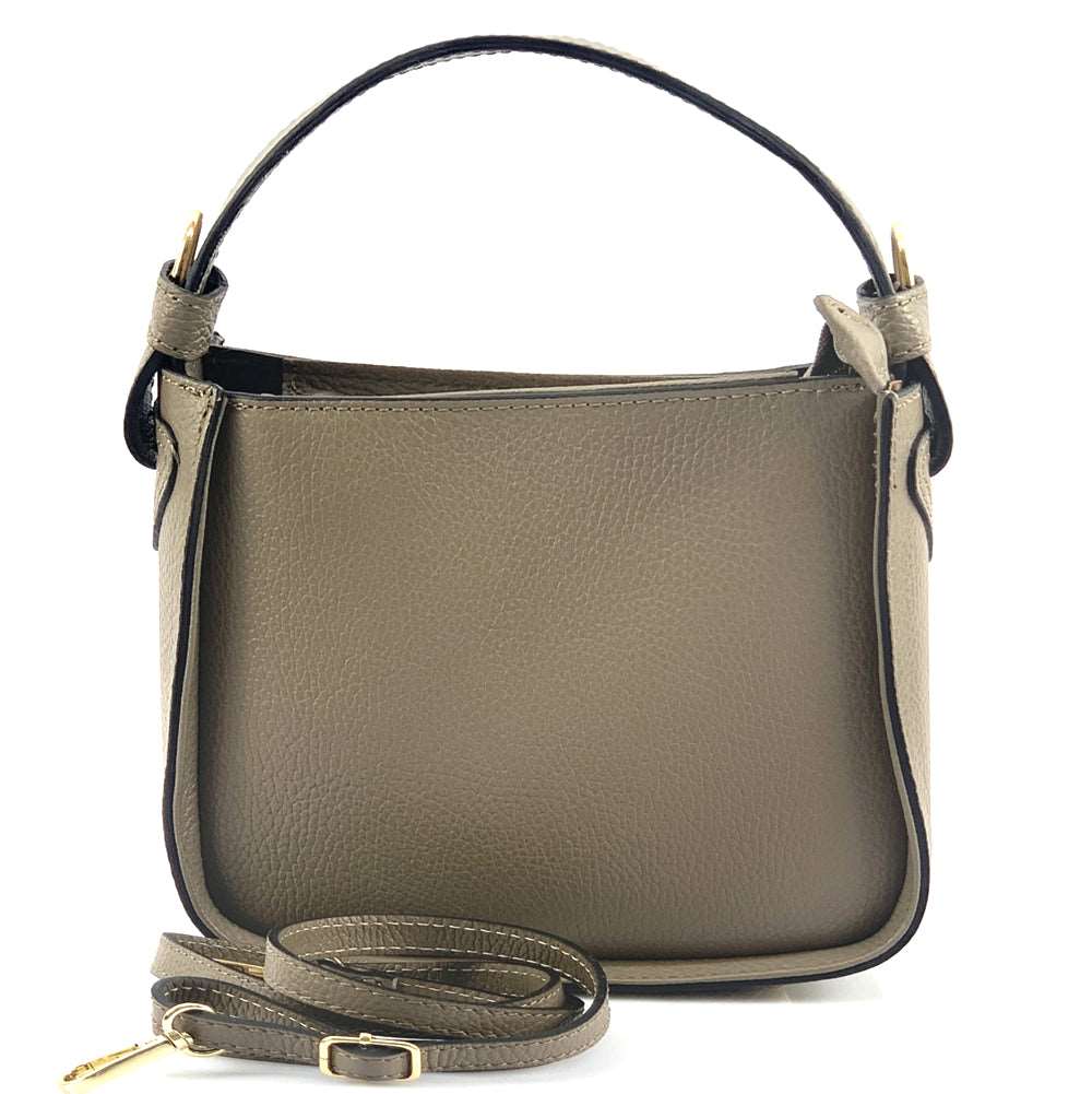 Alice Leather Handbag Colour Dark taupe handbag