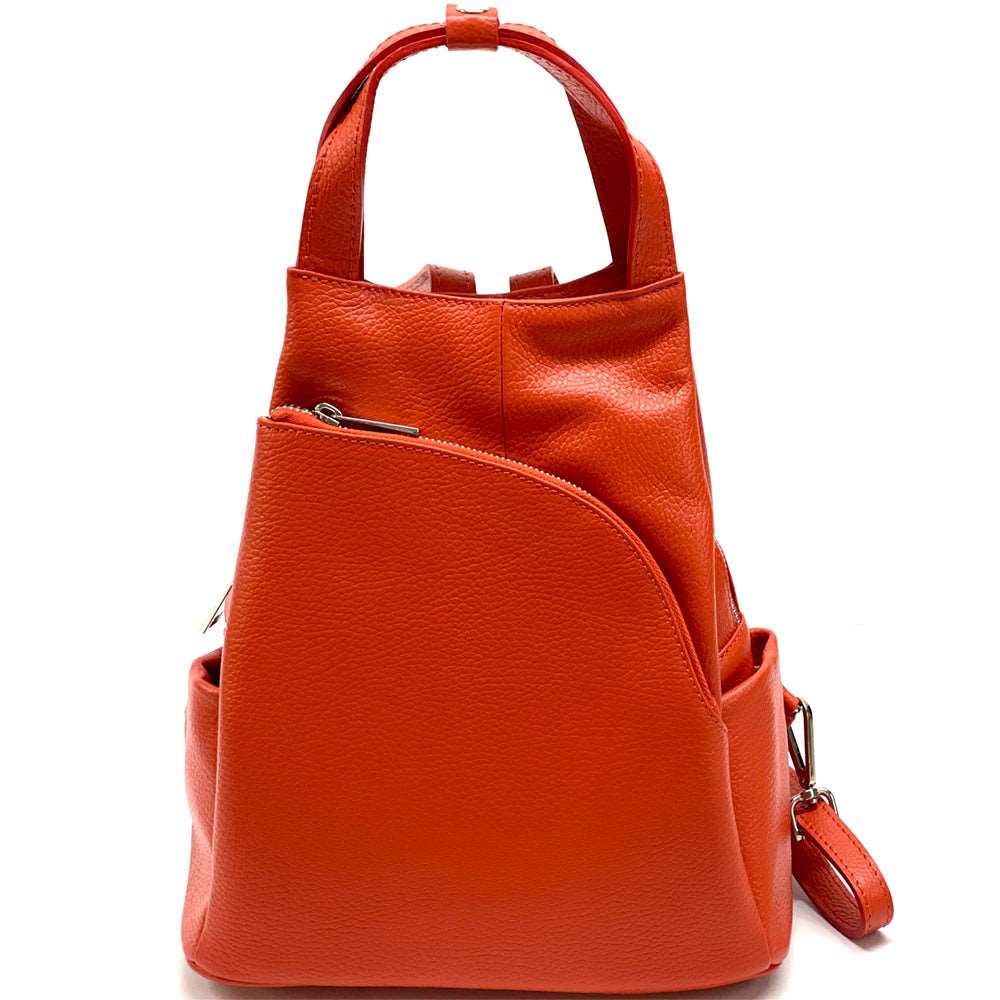 Antonella Leather Backpack Colour Orange backpack