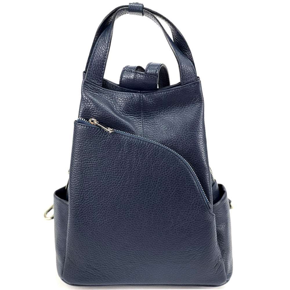 Antonella Leather Backpack Colour Dark blue backpack