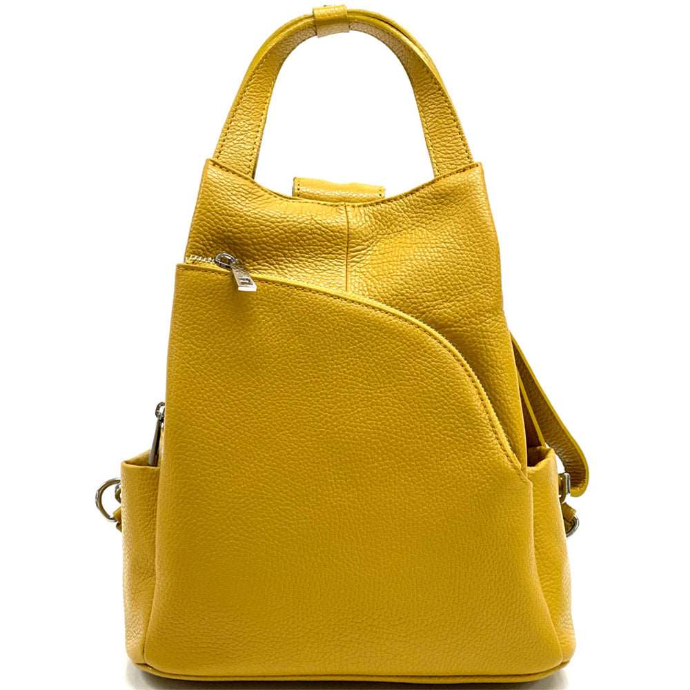 Antonella Leather Backpack Colour Yellow backpack