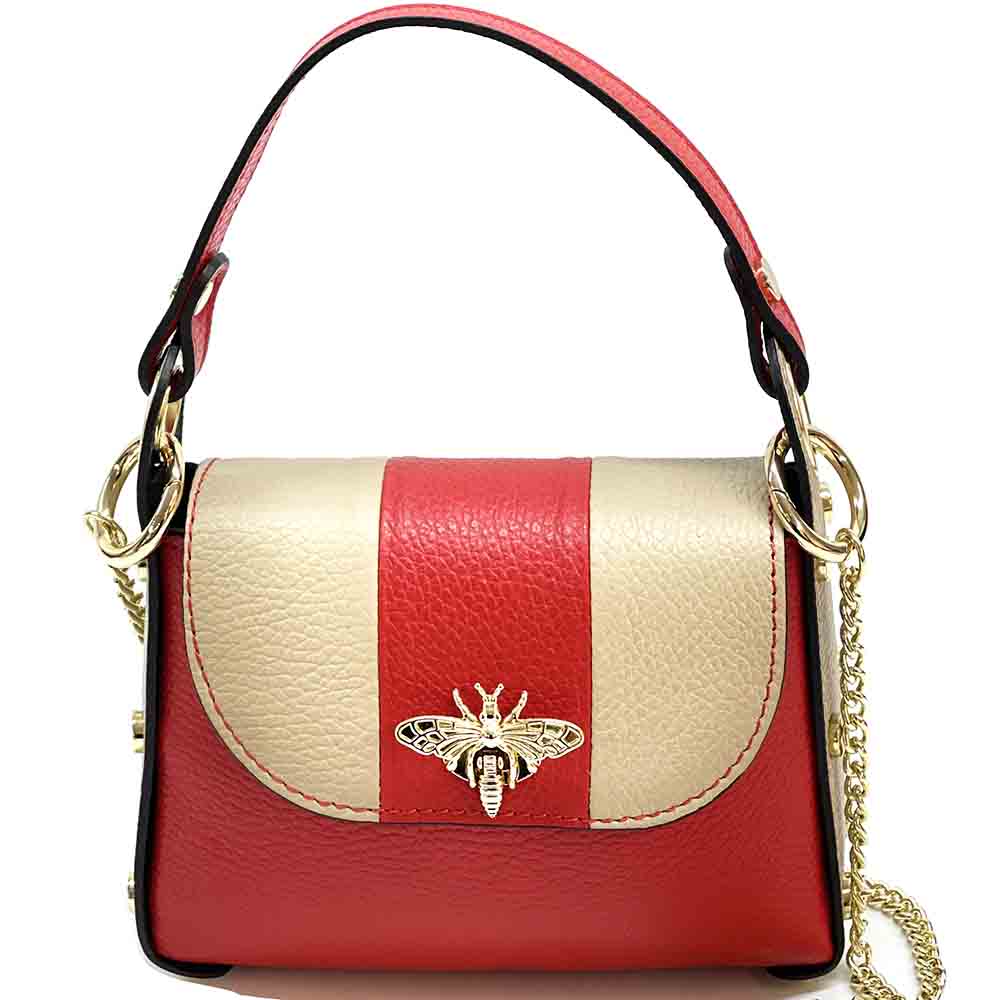 Virginia bicolor cow leather Handbag