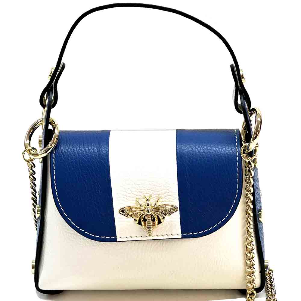 Virginia bicolor cow leather Handbag