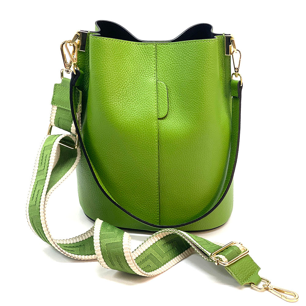 Maddalena GM leather bucket bag