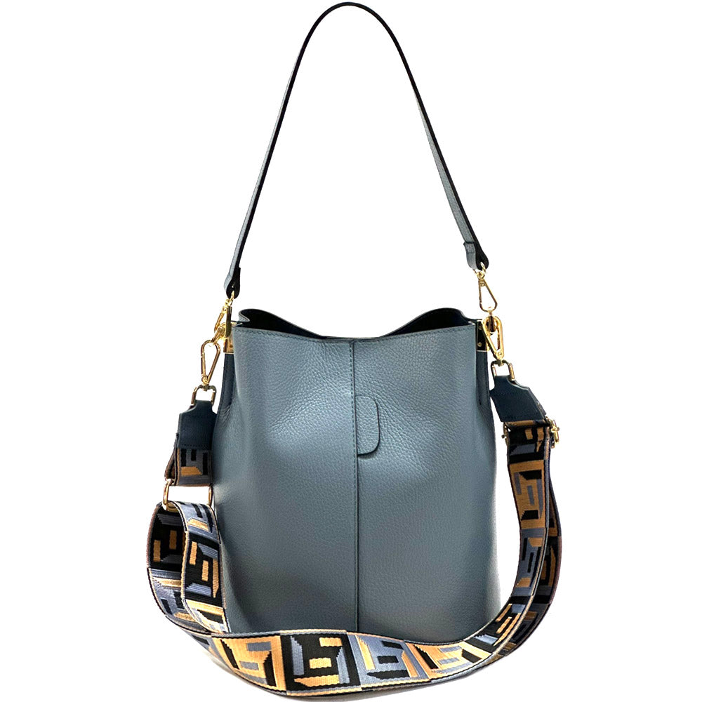 Maddalena GM leather bucket bag