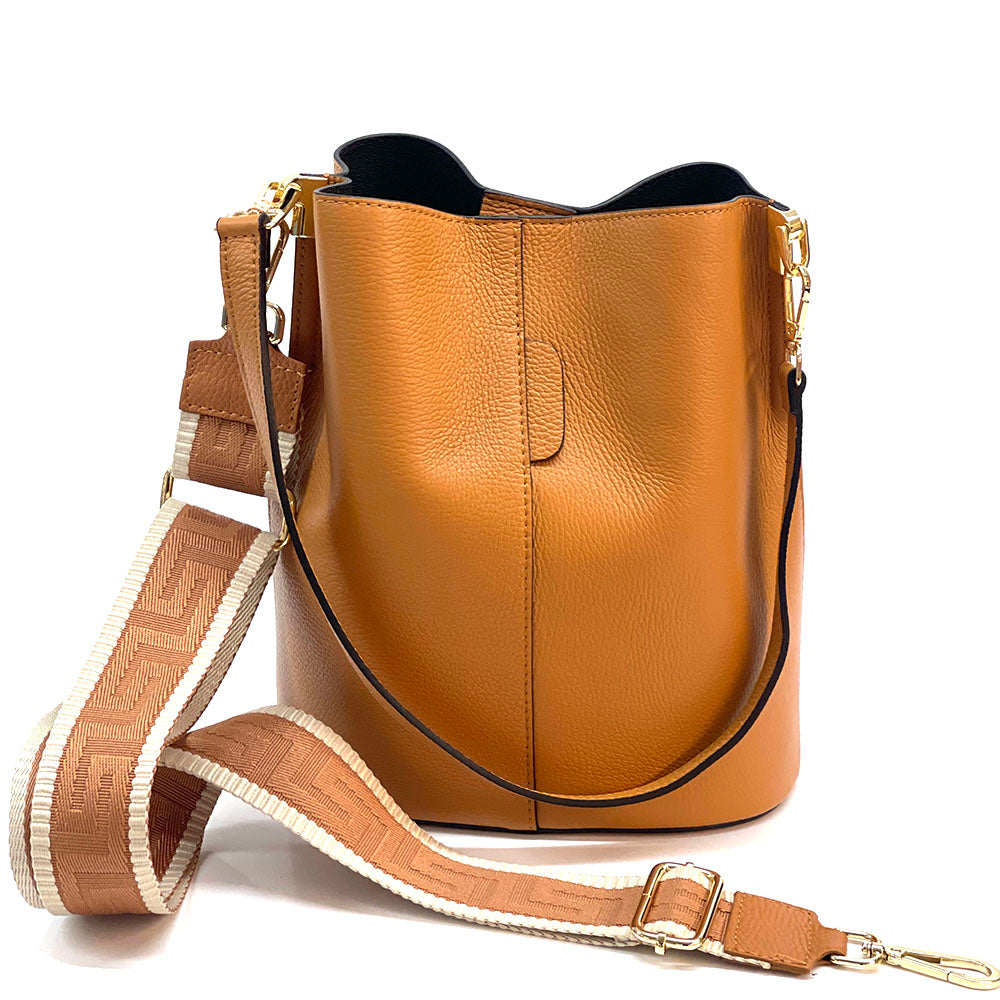 Maddalena GM leather bucket bag