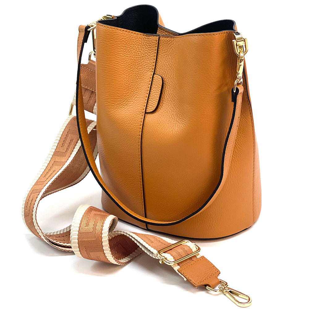 Maddalena GM leather bucket bag