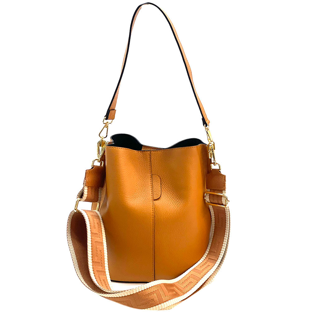 Maddalena GM leather bucket bag