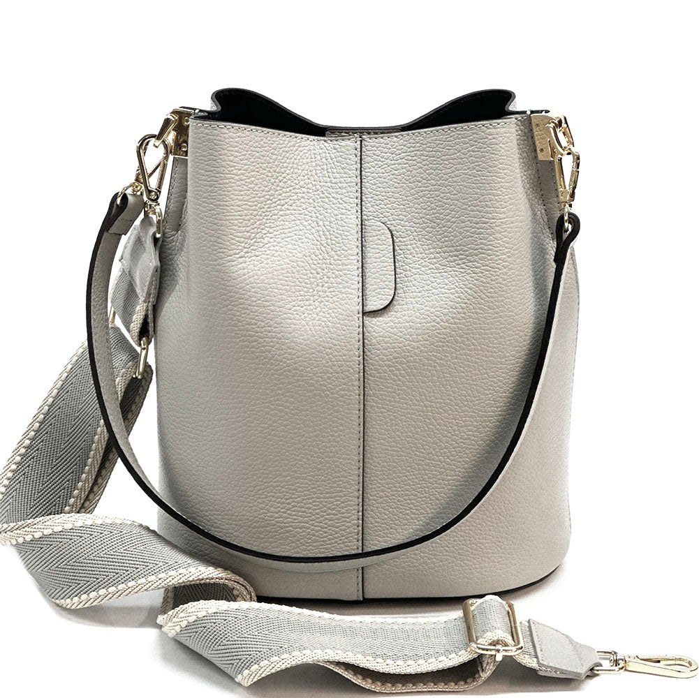 Maddalena GM leather bucket bag