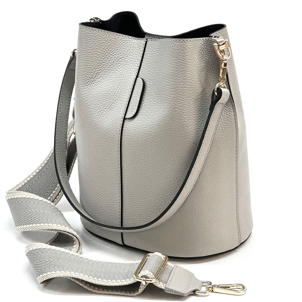 Maddalena GM leather bucket bag