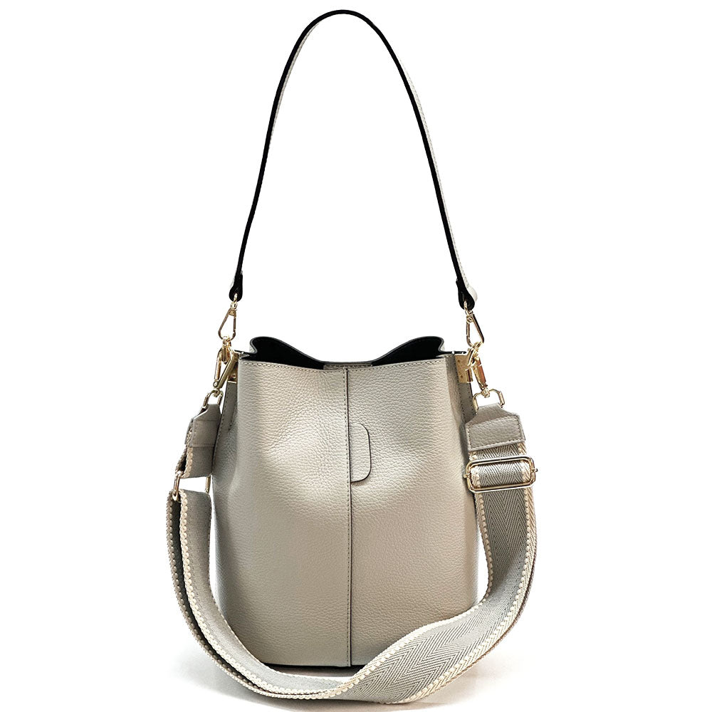 Maddalena GM leather bucket bag