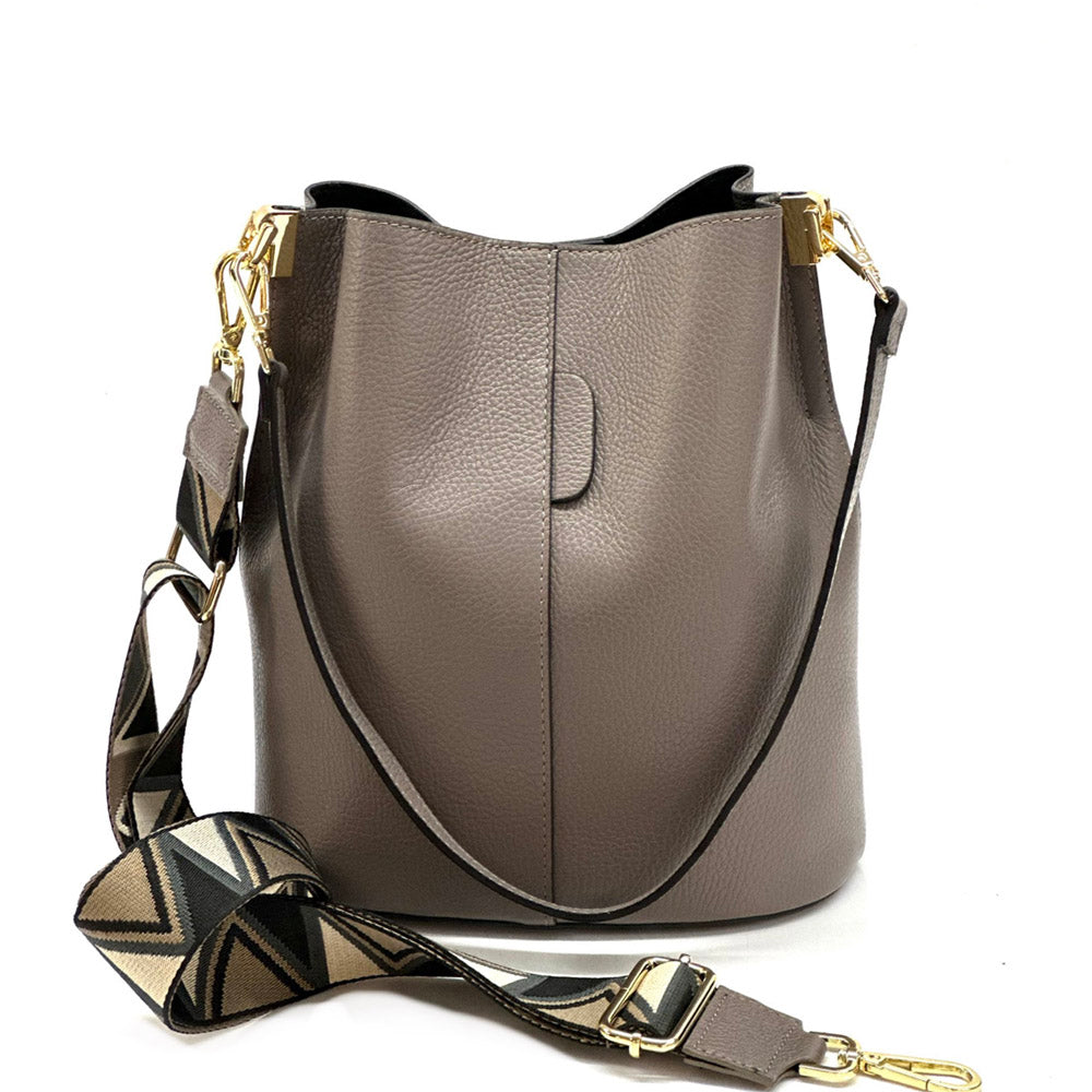 Maddalena GM leather bucket bag