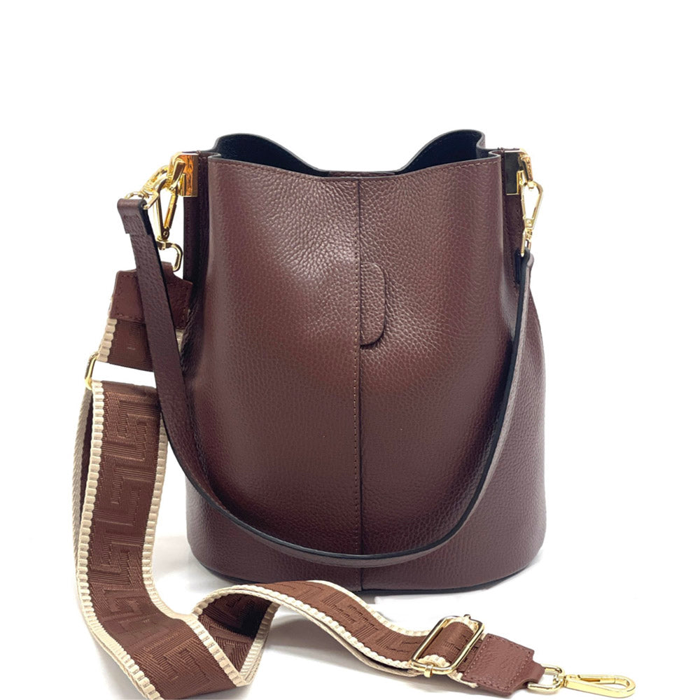 Maddalena GM leather bucket bag