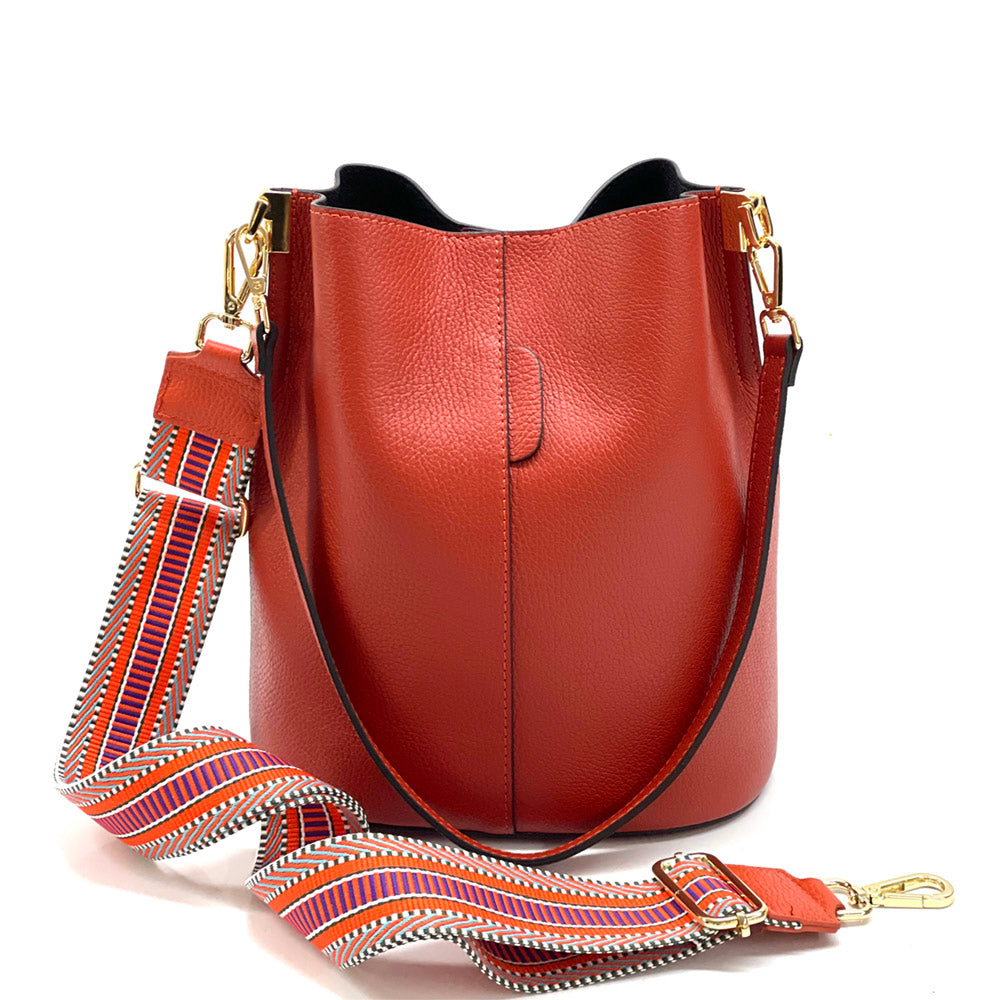 Maddalena GM leather bucket bag