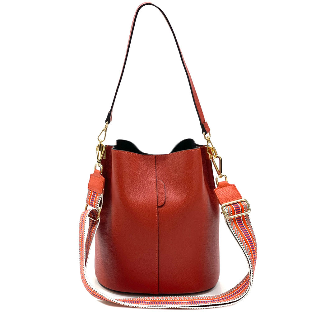 Maddalena GM leather bucket bag