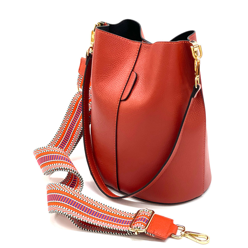 Maddalena GM leather bucket bag