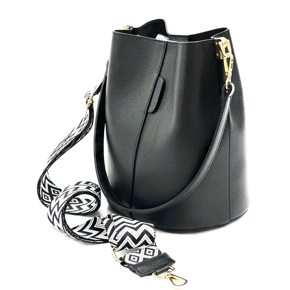 Maddalena GM leather bucket bag