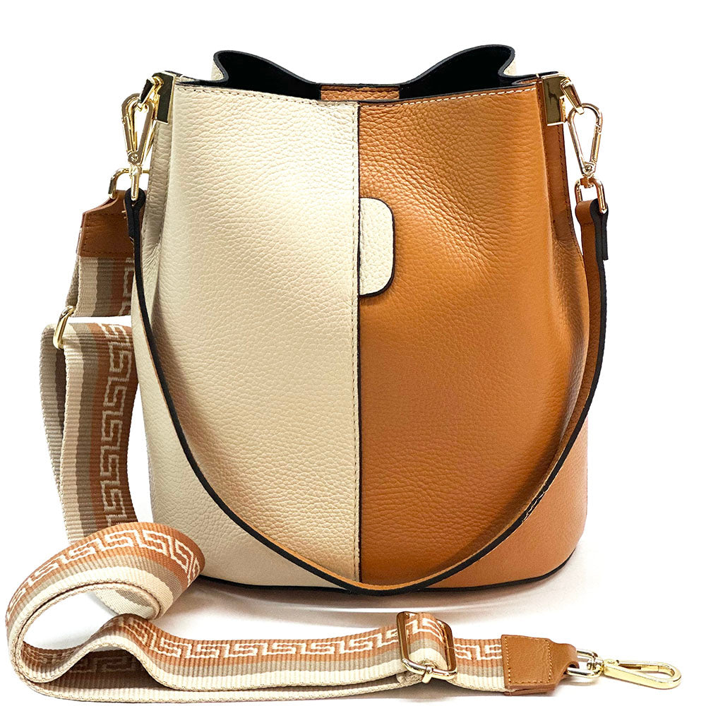 Maddalena GM leather bucket bag