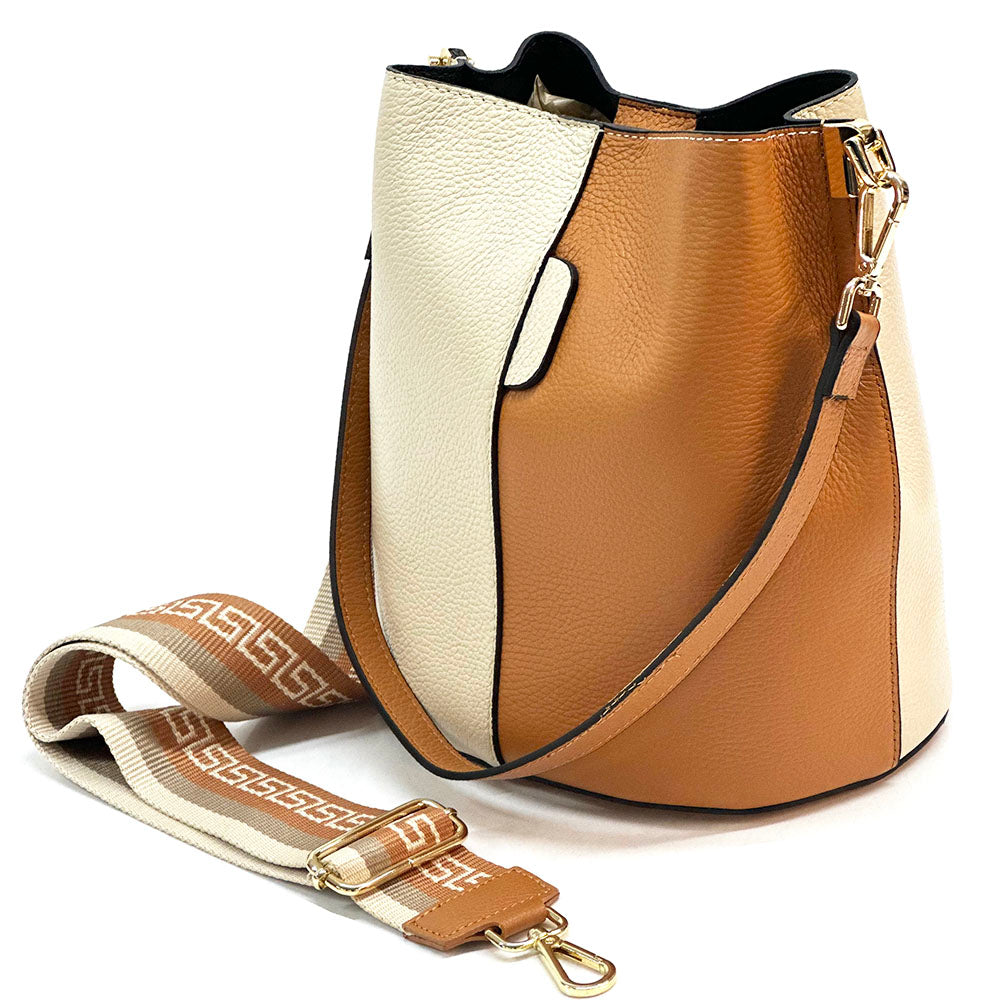 Maddalena GM leather bucket bag