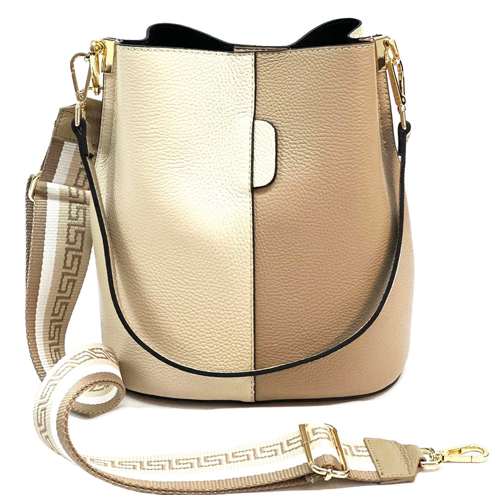 Maddalena GM leather bucket bag