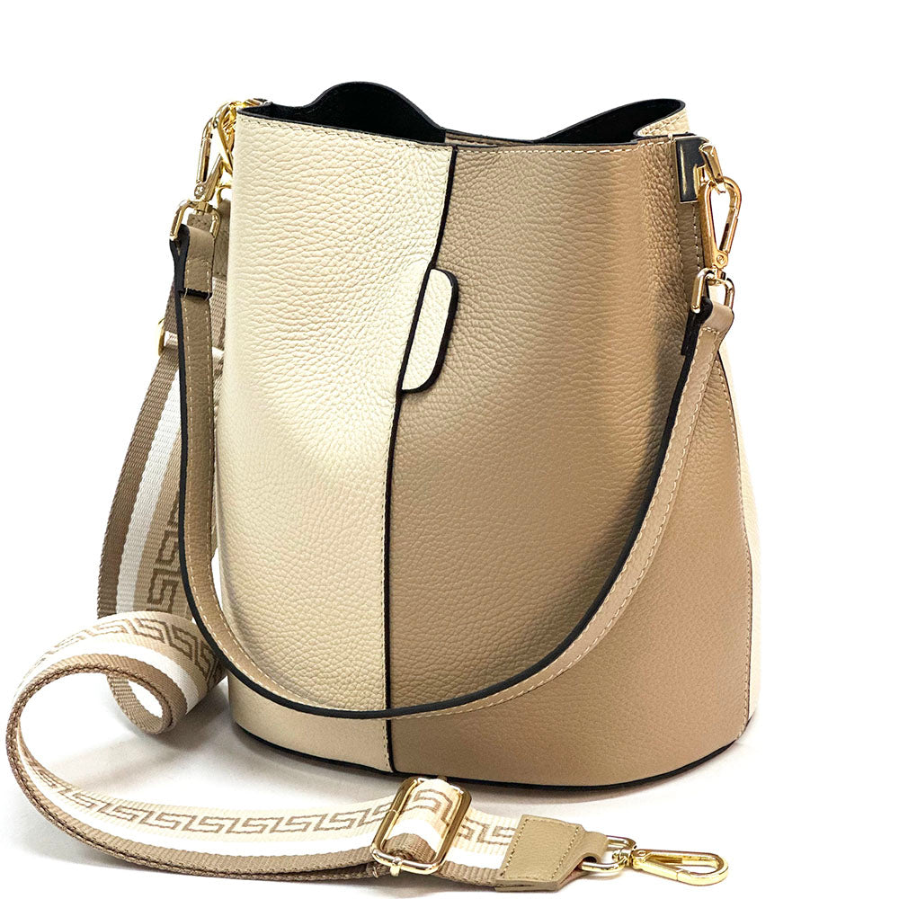 Maddalena GM leather bucket bag