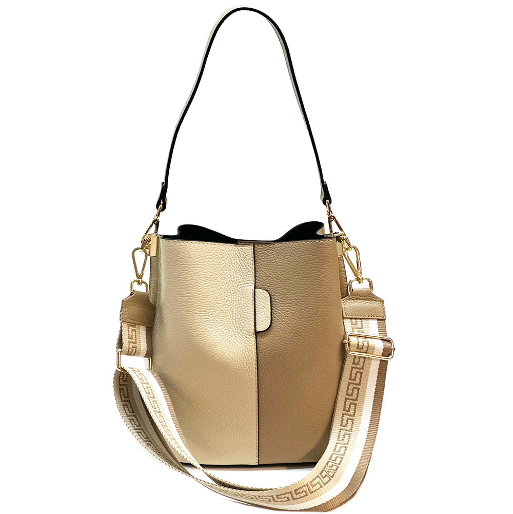 Maddalena GM leather bucket bag