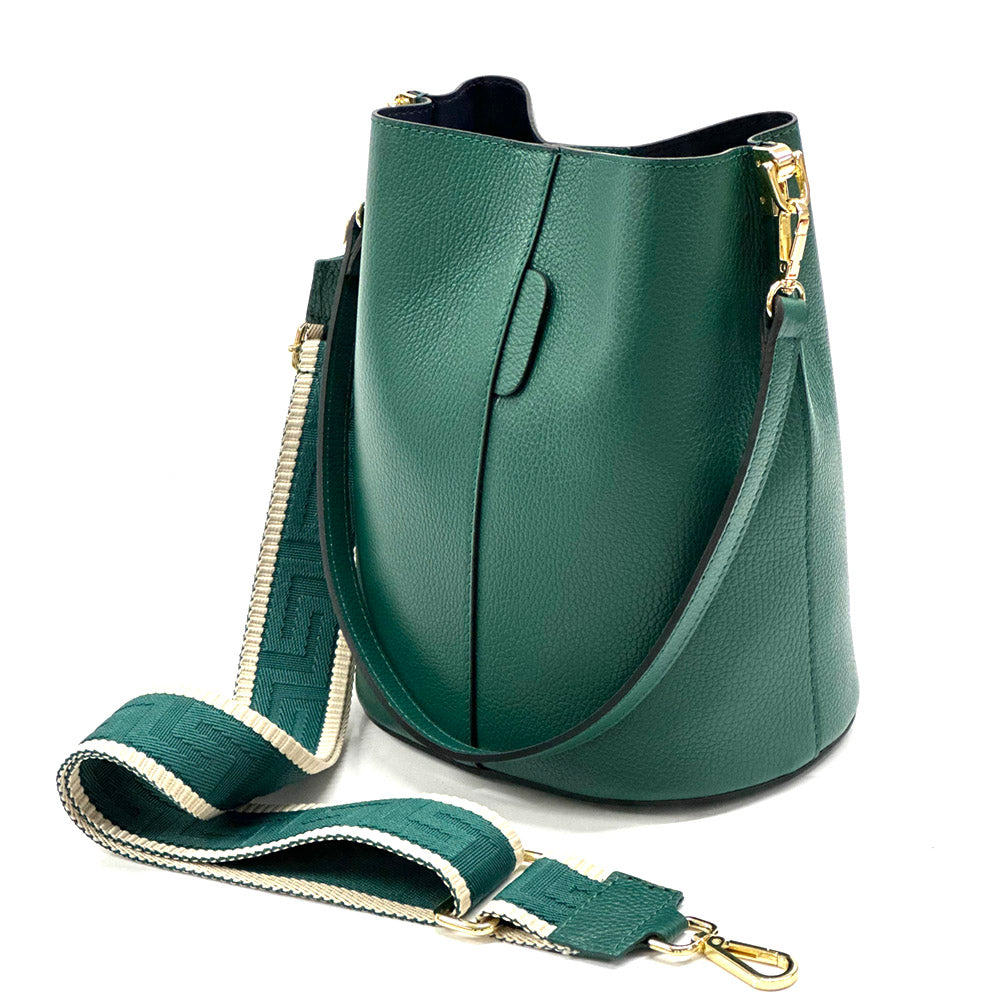 Maddalena GM leather bucket bag