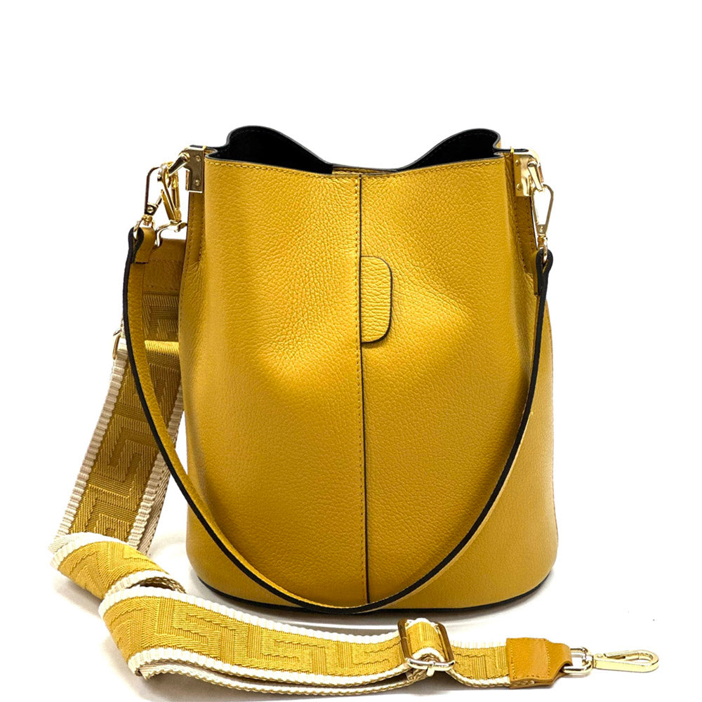 Maddalena GM leather bucket bag