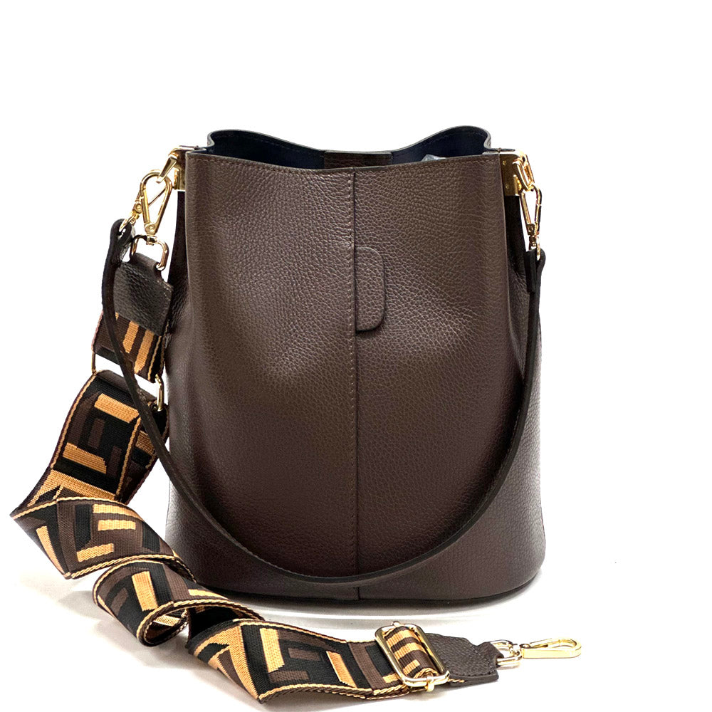 Maddalena GM leather bucket bag