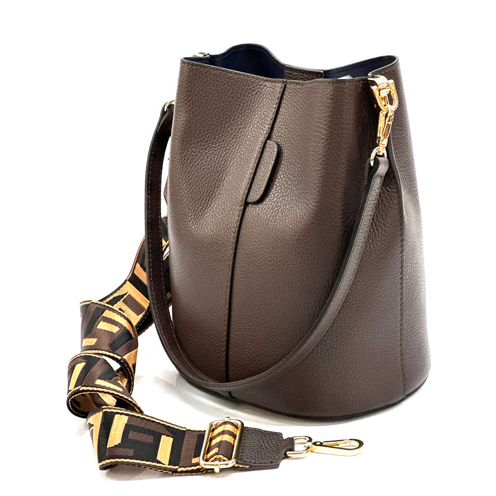 Maddalena GM leather bucket bag