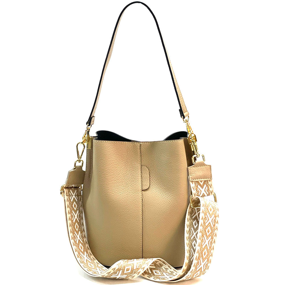 Maddalena GM leather bucket bag