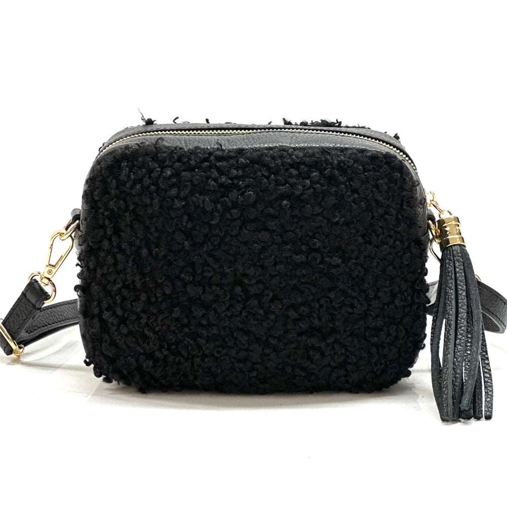 Amara Teddy leather shoulder bag