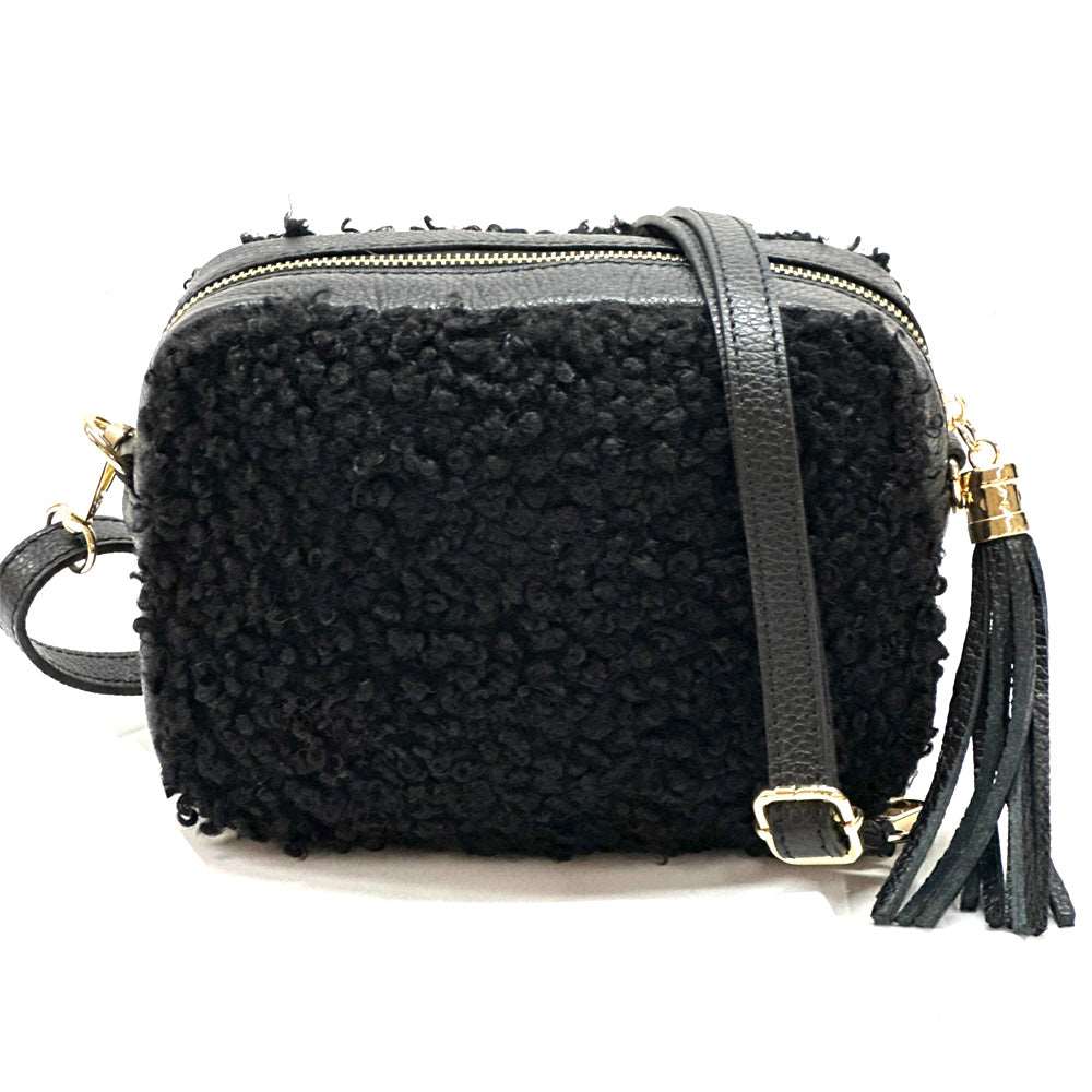 Amara Teddy leather shoulder bag