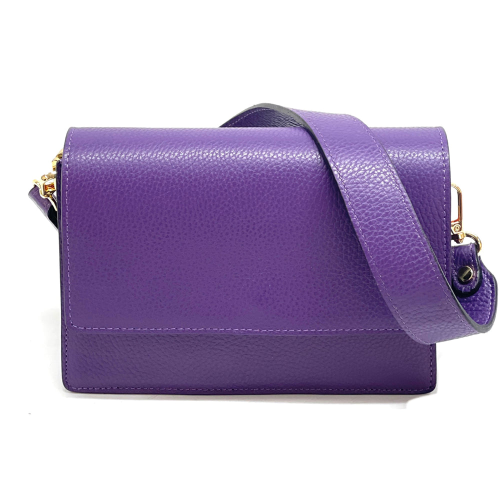 Wristlet made with cow leather Colour Purple handbag