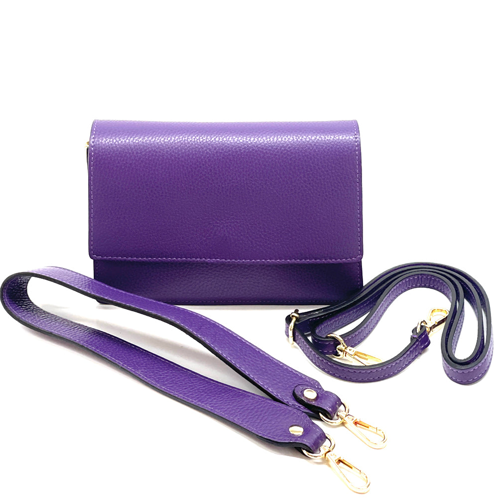 Wristlet made with cow leather handbag